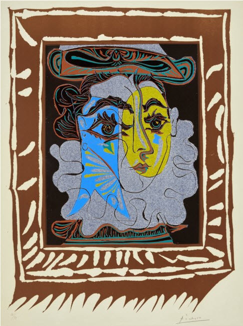 pablo picasso portrait de femme a la fraise et au chapeau.jpg