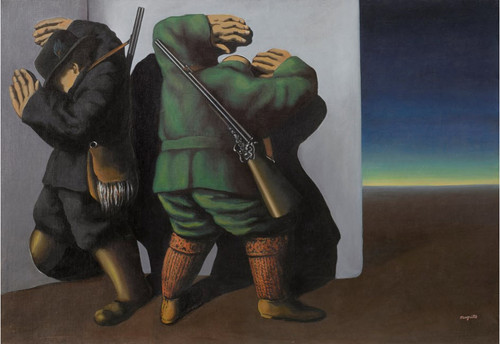 rene magritte les chasseurs au bord de la nuit.jpg