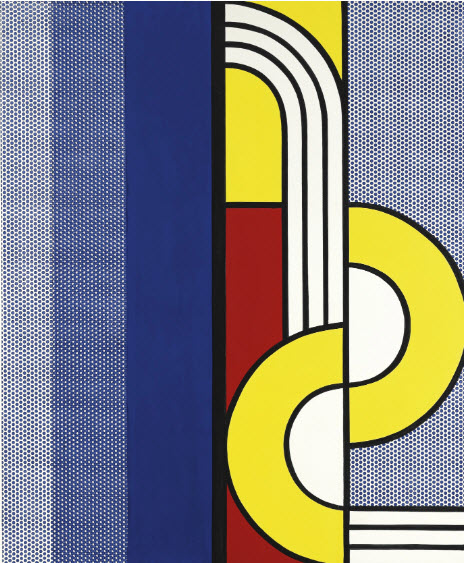 roy lichtenstein Modern Painting with Yellow Interweave.jpg