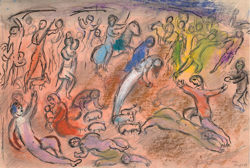 marc chagall esquisse pour la lithographie m. 327 de chloe.jpg