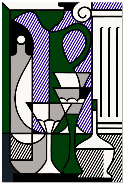 roy lichtenstein purist painting with pitcher, glass and classical column.jpg