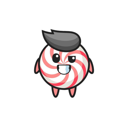 cute candy mascot with an optimistic face free vector.png