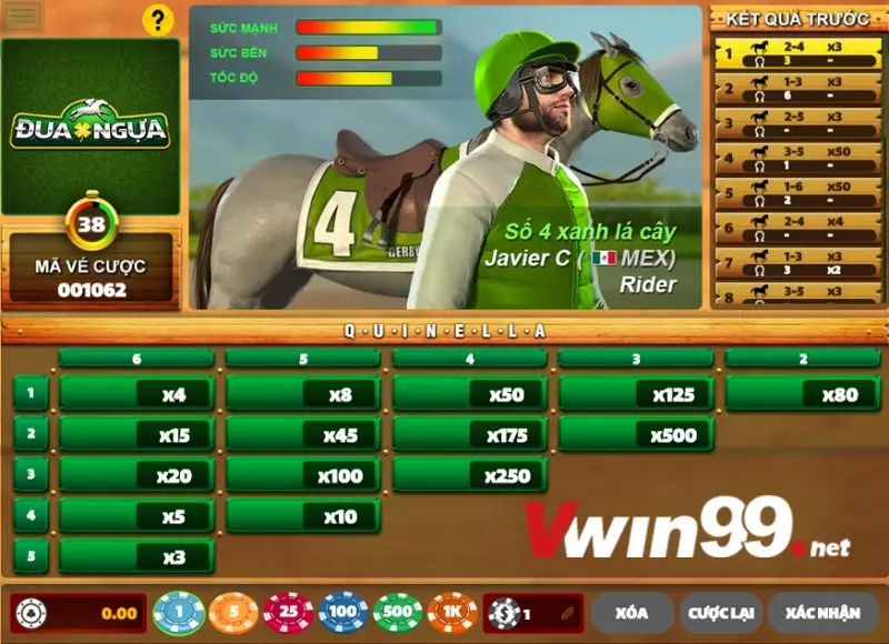 Luật cược Lucky Derby - Một trò chơi mới lạ tại Xổ số Vwin