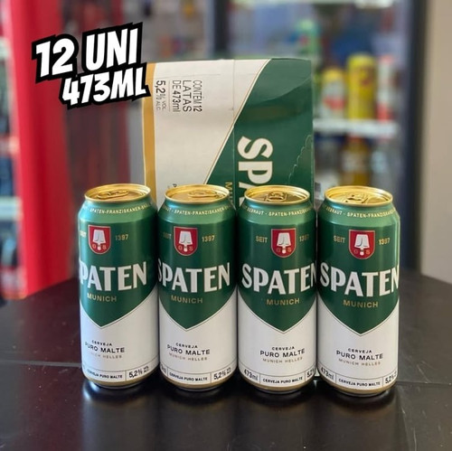 Pack Cerveja Spaten Puro Malte, Lata, 473ml.jpg