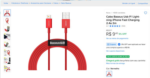 Cabo Baseus Usb P Lightning iPhone Fast Charging 2.4a 2m.jpg