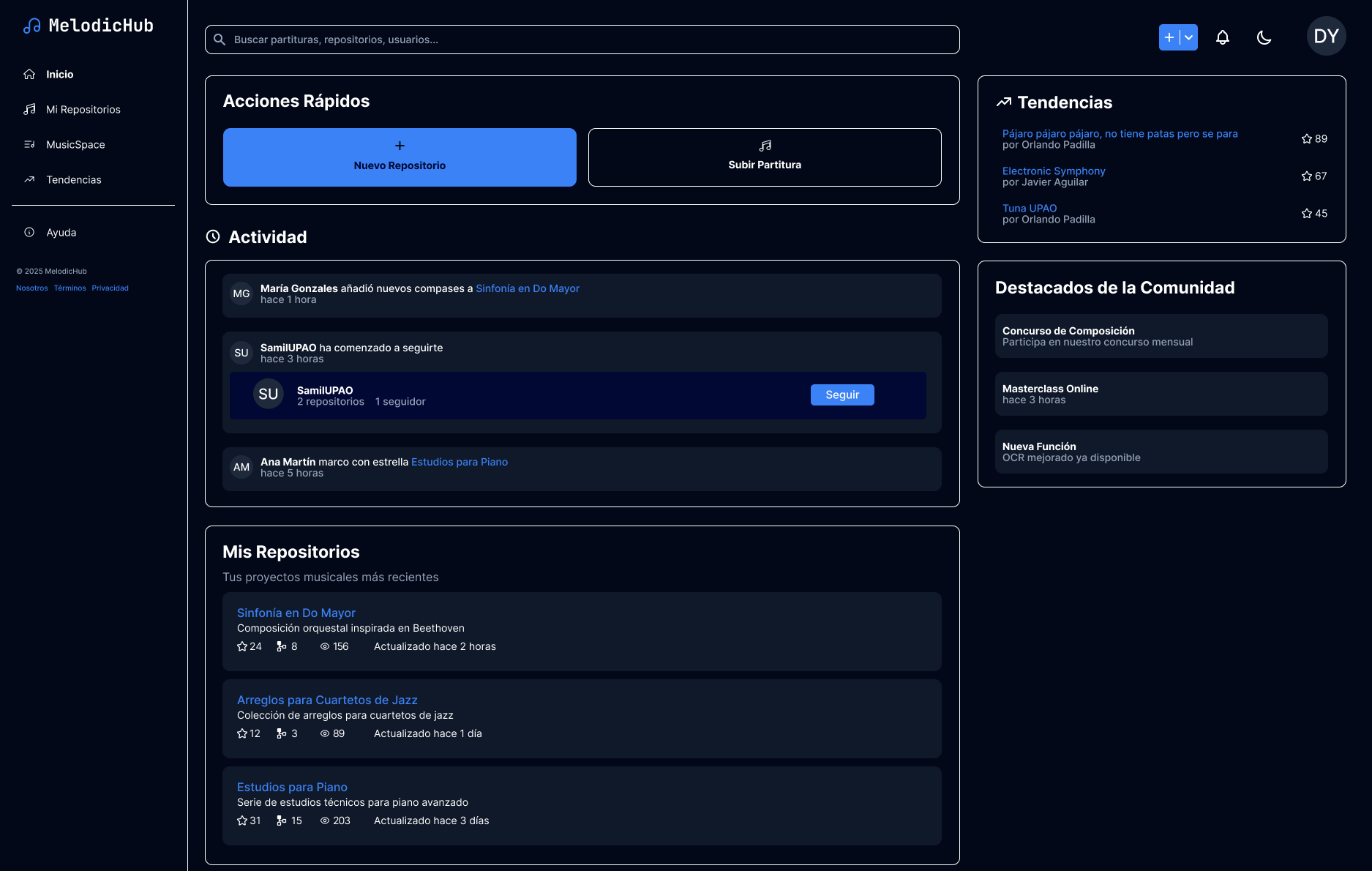 MelodicHub Features