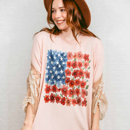 804. Mockup t shirt MK 1Mockup 114ofJuly Flag flowers.jpg