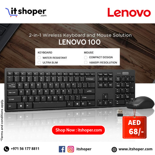 Lenovo 100 wireless keyboard and mouse combo available at itshopercom top electronics store in UAE s.jpg