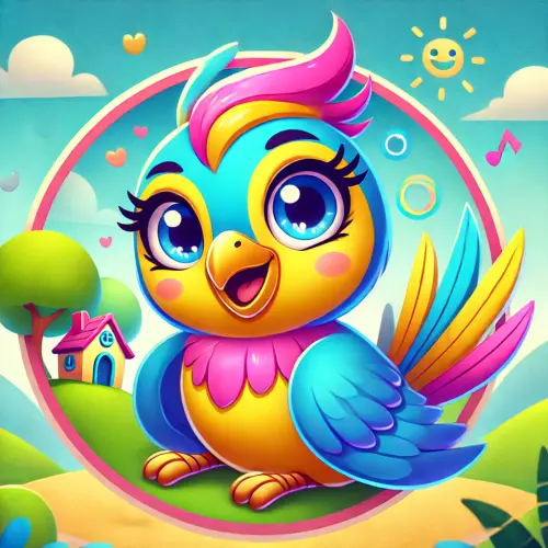 DALL·E 2025 06 11 01.18.04 A vibrant cartoon style profile picture (DP) featuring a beautiful, color.webp
