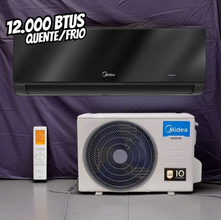 Ar Condicionado Split Hi Wall Inverter Springer Midea 12000 Btus Quente e Frio Xtreme Save Connect Black Edition 220v