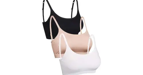 Blulu Mini Camisole Bra Wireless Padded Bra with Adjustable Straps for Women Girls 11zon.webp