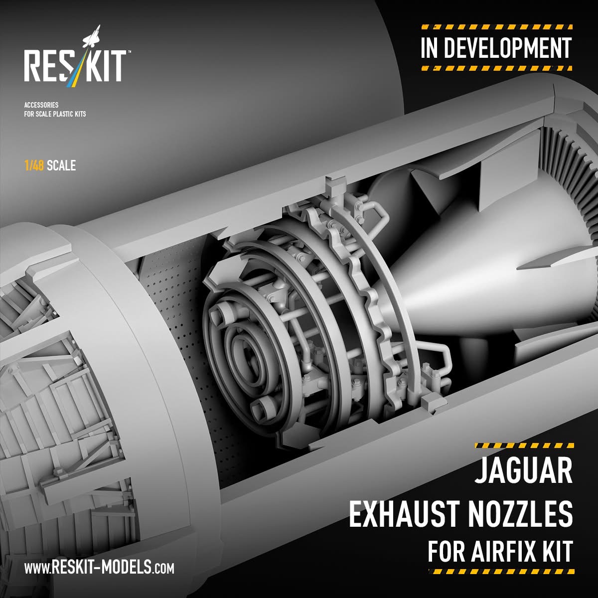 ResKit Unveils 1/48 Jaguar Exhaust Nozzles for Airfix Kit