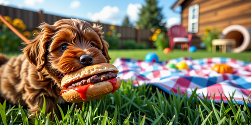  A close up portrait of Big Belly Bob as a fluffy labradoodle puppy his large round belly already no.jpg