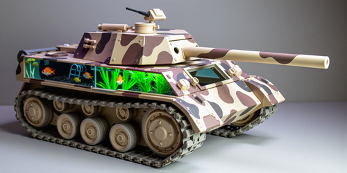  A unique and intriguing fish tank designed in the shape of a military tank with all edges meticulou.jpg
