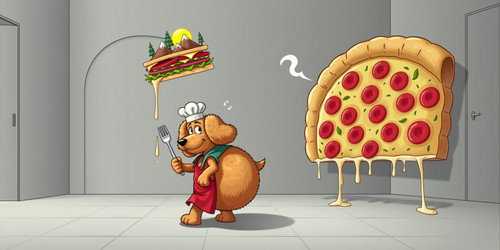  An absurd and humorous depiction of Big Belly Bob as a plush labradoodle with an absurdly large sph.jpg