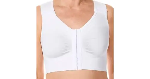 Amoena Lymph Flow Long Wire Free Front Closure Compression Bra SupportsStimulates Lymp Flow 11zon.webp