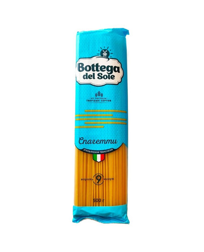 4690329010932 МАКАРОНЫ СПАГЕТТИ BOTTEGA DEL SOLE 500Г ПАК.25 .jpg
