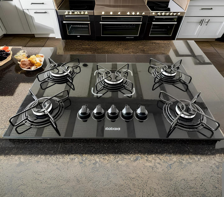 Cooktop a gás Itatiaia Preto 5 Bocas Essencial Bivolt 127V/220V 620CT50153
