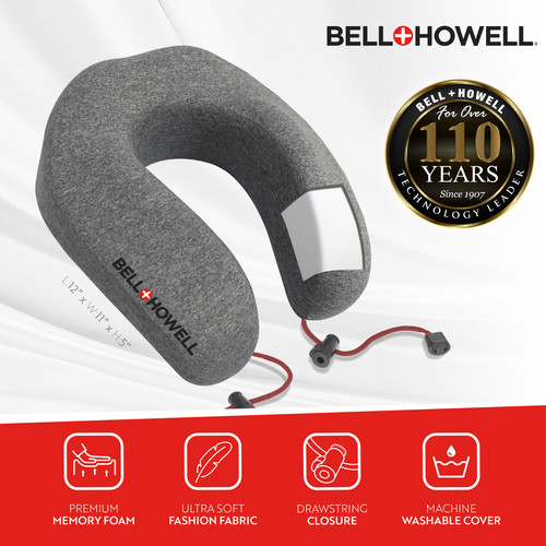BH11176 Memory Foam Travel Neck Pillow (Gray) AMZ 05.jpg
