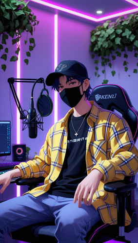 Leonardo Phoenix 10 An animestyle male streamer sitting in a g 2.jpg