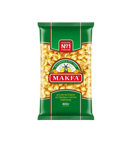 4601780009922 МАКАРОНЫ MAKFA РАКУШКИ 400 Г ПАК. .jpg