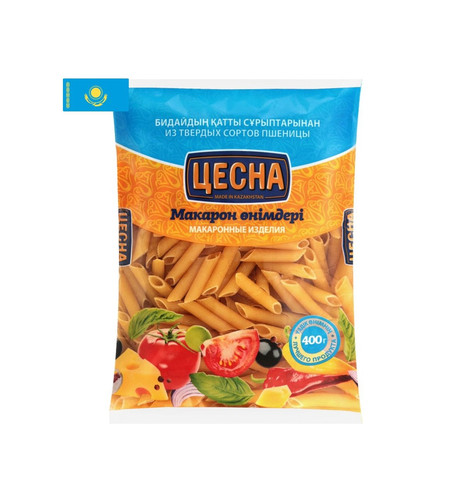 4870006610284 МАКАРОНЫ ЦЕСНА ПЕРЬЯ №8, 400 Г ПАК. .jpg