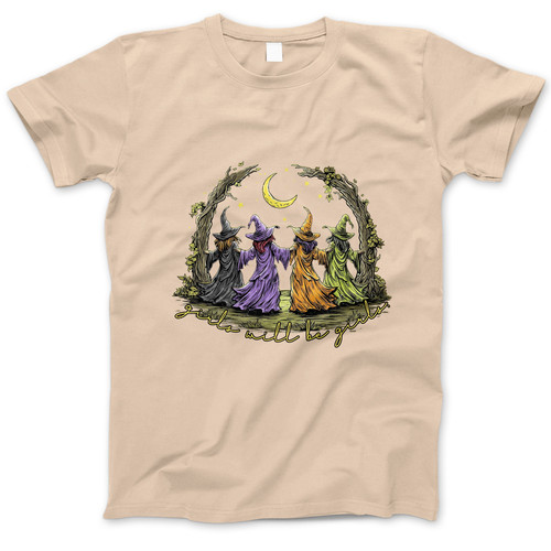 Photograph of four blank t-shirts greys beige and army green. Clipping path included. Ready for your.jpg