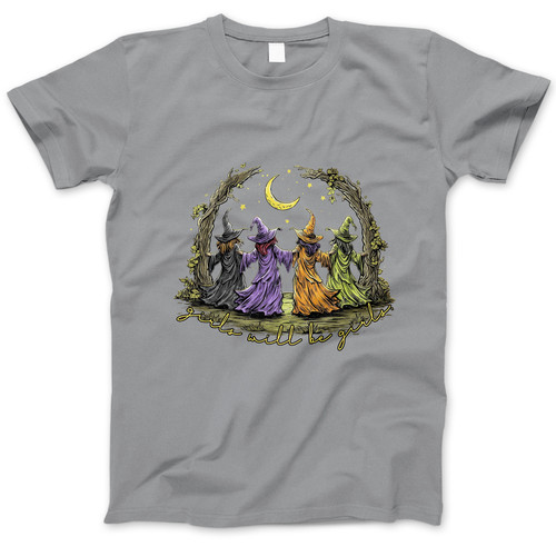 Photograph of four blank t-shirts greys beige and army green. Clipping path included. Ready for your.jpg