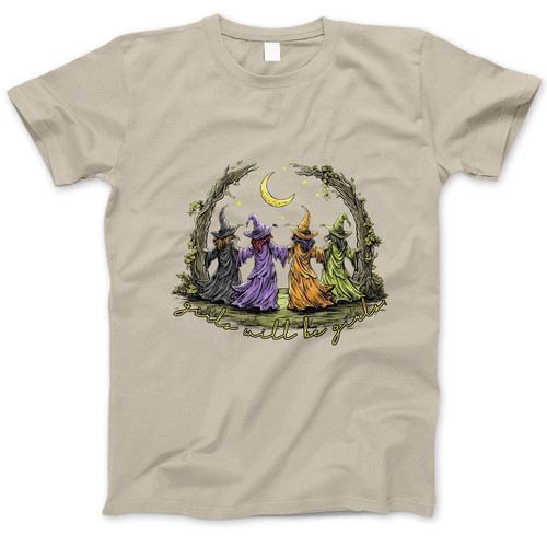 Photograph of four blank t-shirts greys beige and army green. Clipping path included. Ready for your.jpg