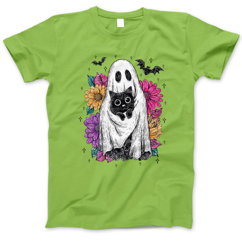 Photograph of four blank t-shirts greys beige and army green. Clipping path included. Ready for your.jpg