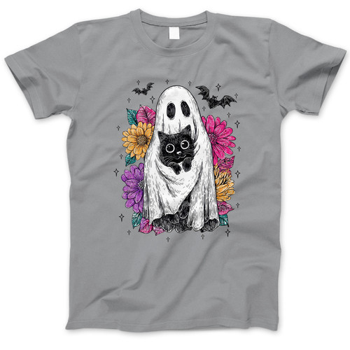 Photograph of four blank t-shirts greys beige and army green. Clipping path included. Ready for your.jpg