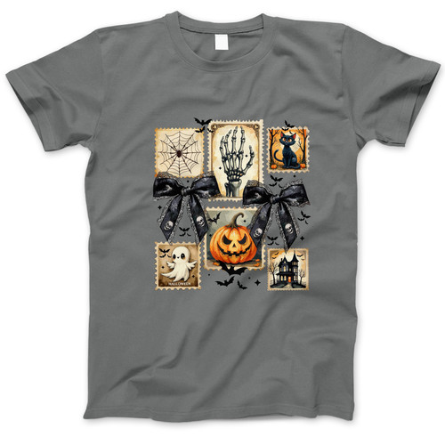 Photograph of four blank t-shirts greys beige and army green. Clipping path included. Ready for your.jpg