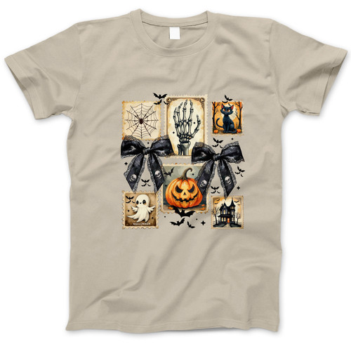 Photograph of four blank t-shirts greys beige and army green. Clipping path included. Ready for your.jpg