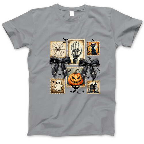 Photograph of four blank t-shirts greys beige and army green. Clipping path included. Ready for your.jpg