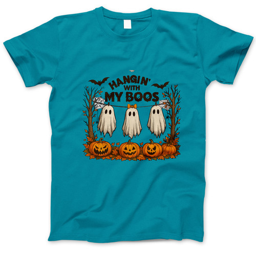 Photograph of four blank t-shirts greys beige and army green. Clipping path included. Ready for your.jpg