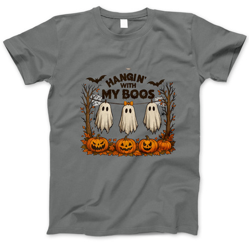 Photograph of four blank t-shirts greys beige and army green. Clipping path included. Ready for your.jpg