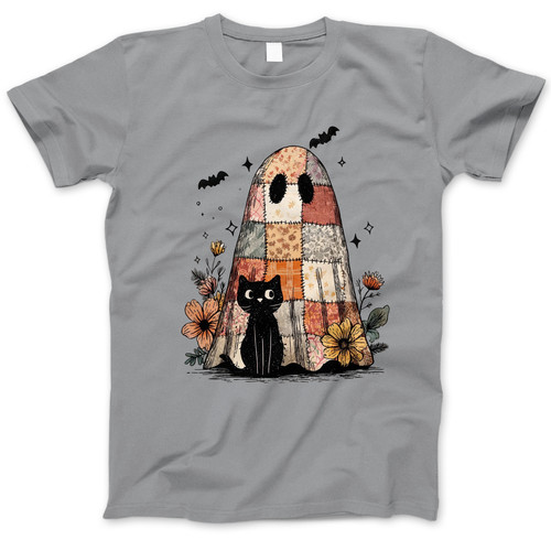 Photograph of four blank t-shirts greys beige and army green. Clipping path included. Ready for your.jpg