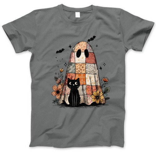 Photograph of four blank t-shirts greys beige and army green. Clipping path included. Ready for your.jpg