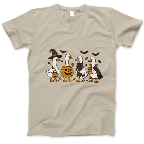 Photograph of four blank t-shirts greys beige and army green. Clipping path included. Ready for your.jpg