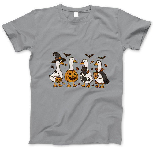 Photograph of four blank t-shirts greys beige and army green. Clipping path included. Ready for your.jpg