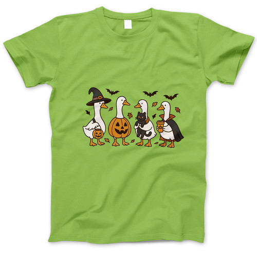 Photograph of four blank t-shirts greys beige and army green. Clipping path included. Ready for your.jpg