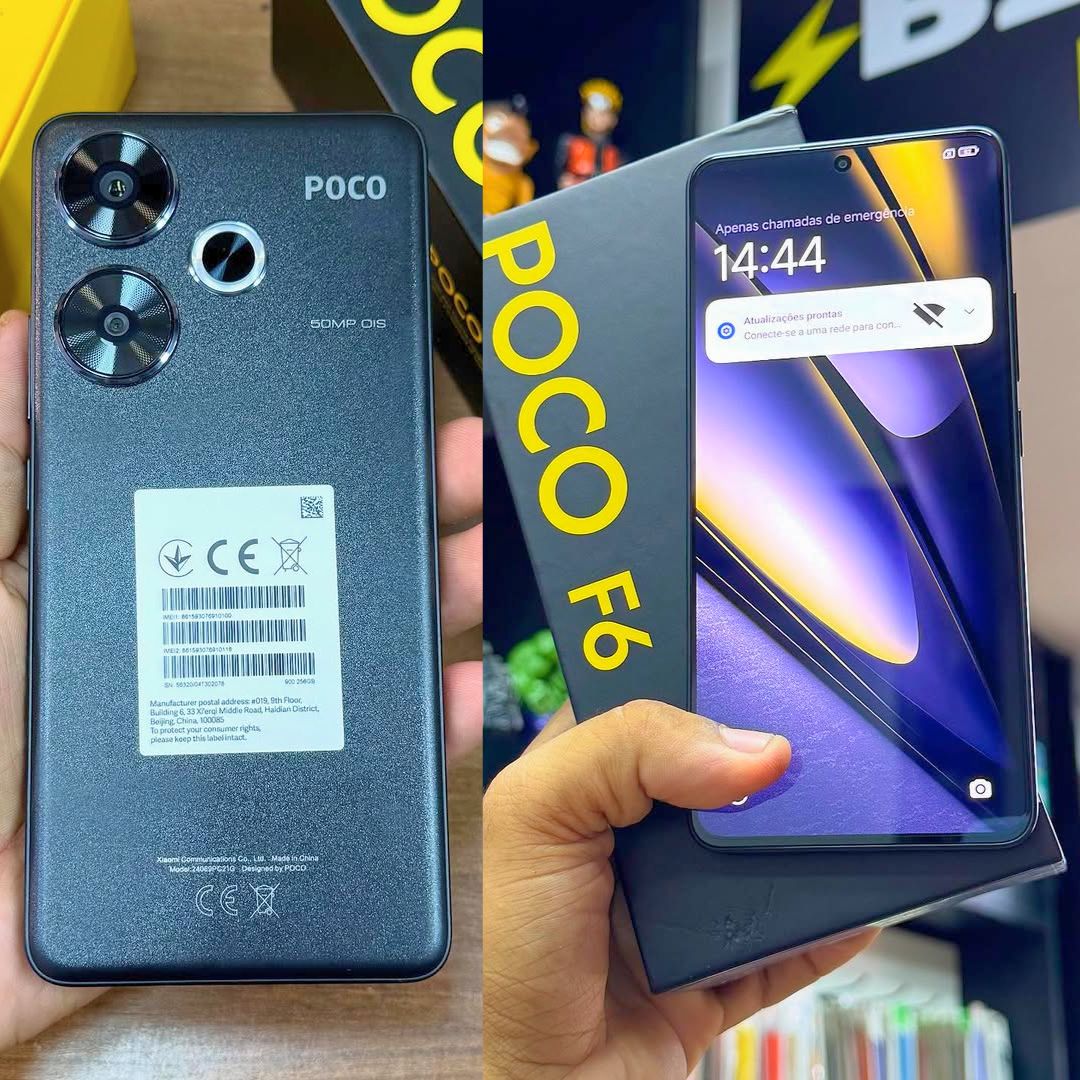 POCO F6 Smartphone Versão Global Snapdragon ® 8s Gen 3 NFC 120Hz Fluxo AMOLED 90W Turbo Carregamento Bateria 5000mAh