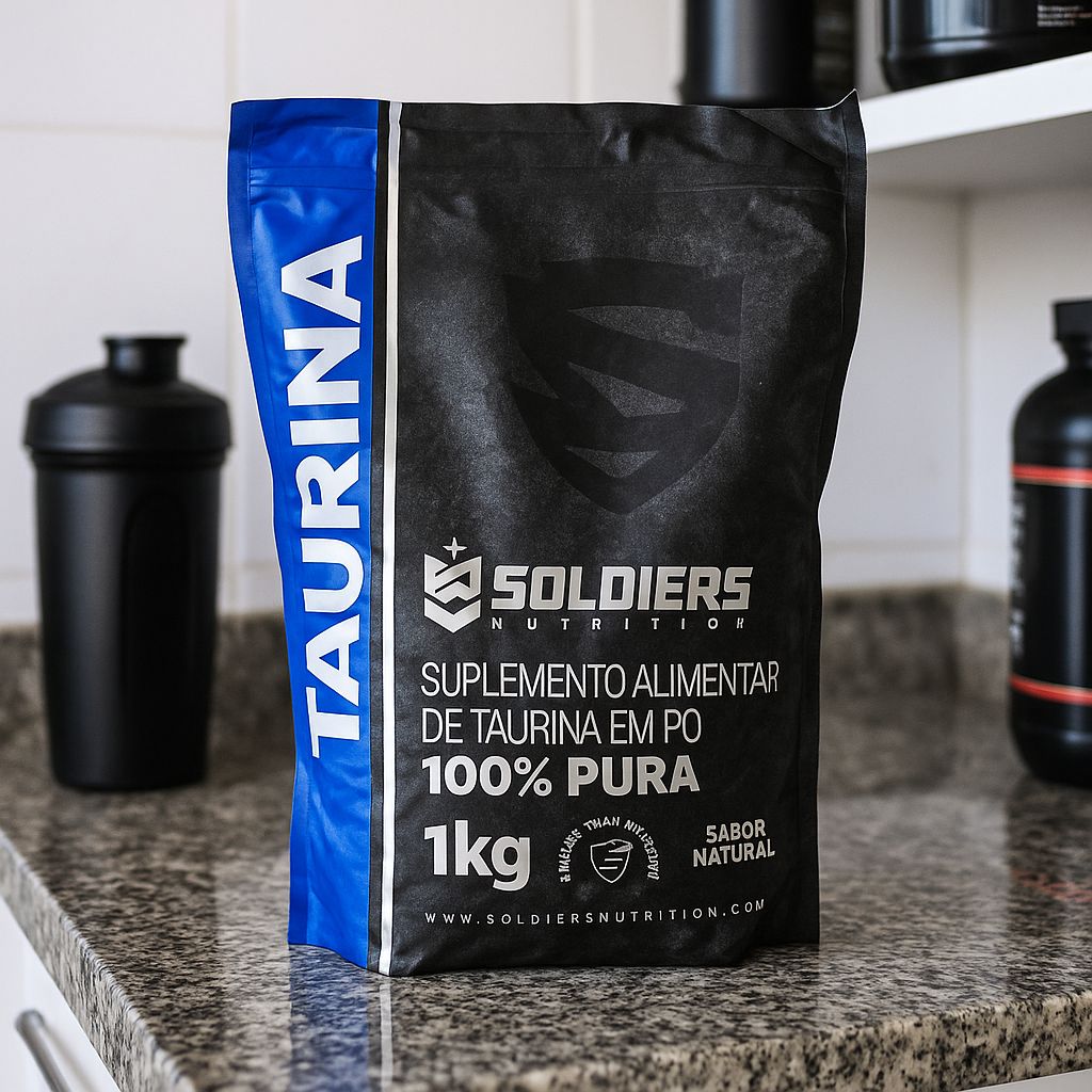 Taurina 1kg 100% Pura Em Pó Soldiers Nutrition Sabor Natural