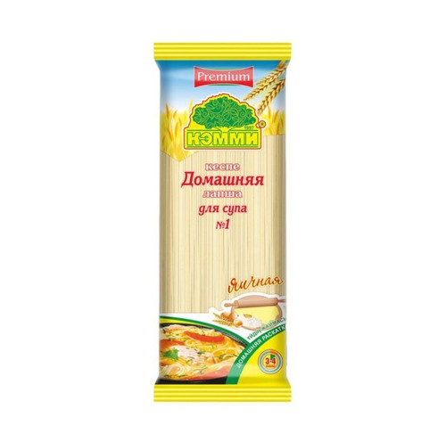 4870001223830 Лапша Кэмми Premium Домашняя Яичная для Супа №1 250 Г .jpg