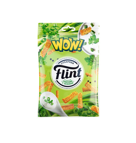 4870209746490 Сухарики flint cметана с зеленью 190 г. пак.jpg