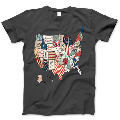 Photograph of four blank t-shirts greys beige and army green. Clipping path included. Ready for your.jpg