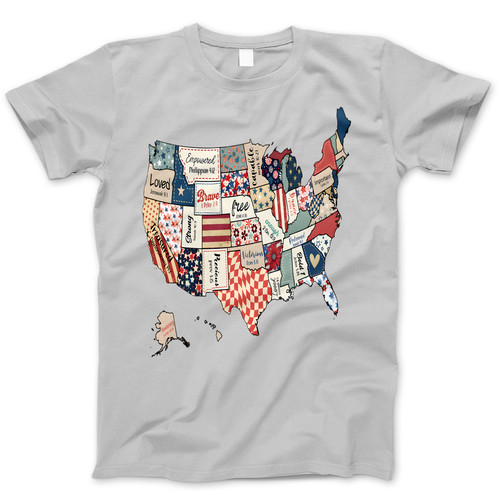 Photograph of four blank t-shirts greys beige and army green. Clipping path included. Ready for your.jpg