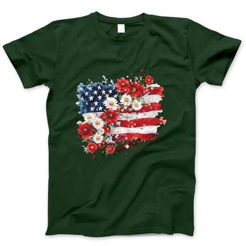 Photograph of four blank t-shirts greys beige and army green. Clipping path included. Ready for your.jpg