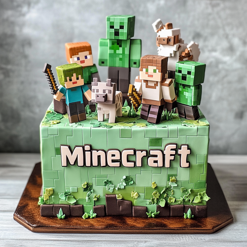 Summer Minecraft Cake for Pool Parties.png