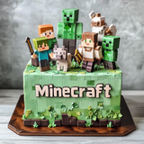 Summer Minecraft Cake for Pool Parties